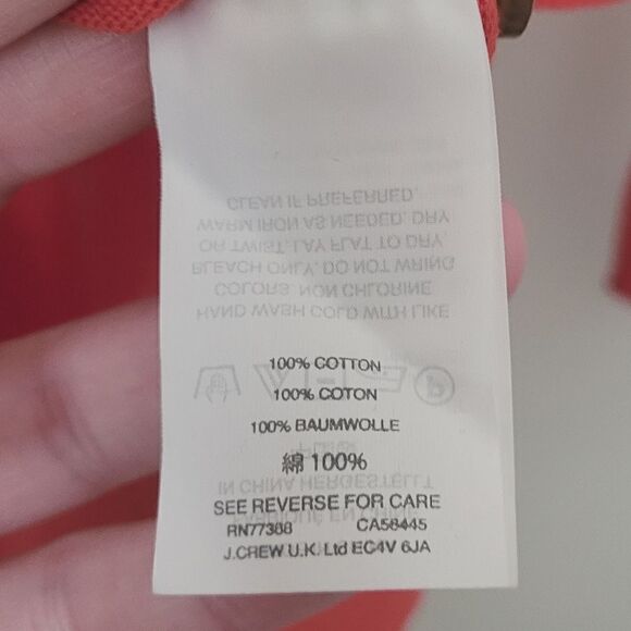 J.Crew Cotton Button Front Lightweight Cardigan in Orange Size XXS - Picture 3 of 6